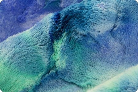 Tidal Wave Sorbet Minky - Shannon Luxe Cuddle Minky Tidal Wave Sorbet MinkyGreen Blue - Tie-Dye Minky Shannon Tidal Wave Sorbet Minky Fabric