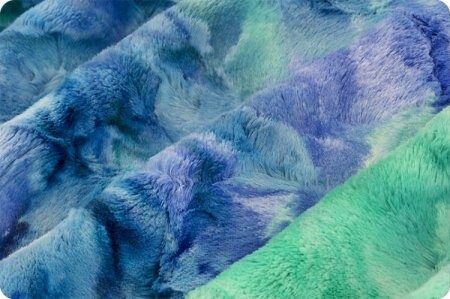 Tidal Wave Sorbet Minky - Shannon Luxe Cuddle Minky Tidal Wave Sorbet MinkyGreen Blue - Tie-Dye Minky Shannon Tidal Wave Sorbet Minky Fabric