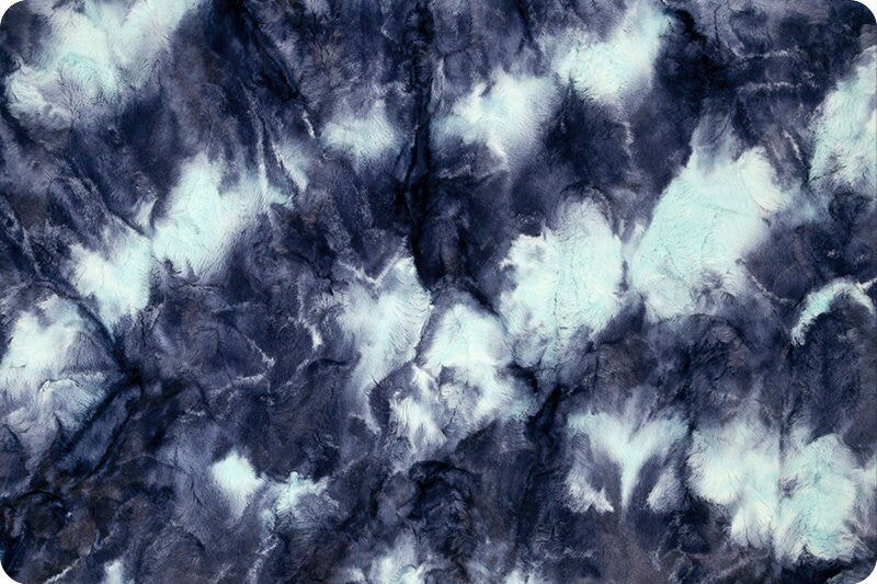 POLAR ICE SORBET Minky - Shannon Luxe Cuddle Minky Polar Ice Sorbet Minky Aqua Blue - Tie-Dye Minky Shannon Polar Ice Sorbet Minky Fabric