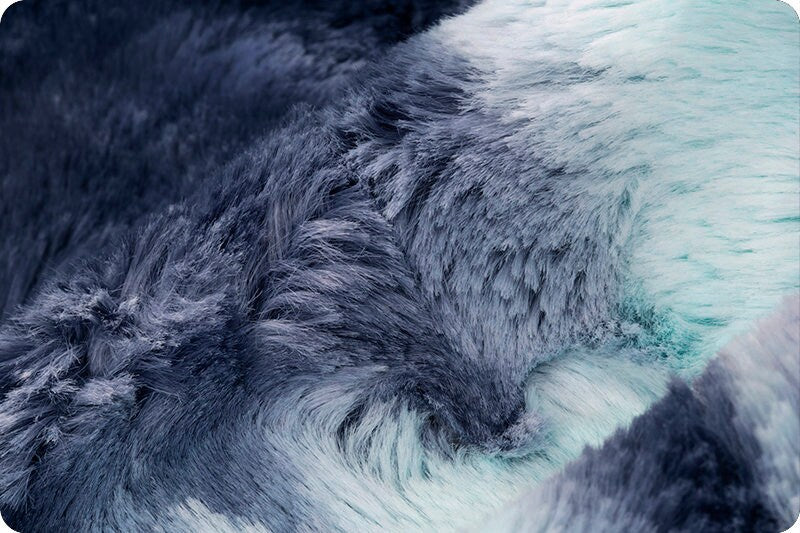 POLAR ICE SORBET Minky - Shannon Luxe Cuddle Minky Polar Ice Sorbet Minky Aqua Blue - Tie-Dye Minky Shannon Polar Ice Sorbet Minky Fabric