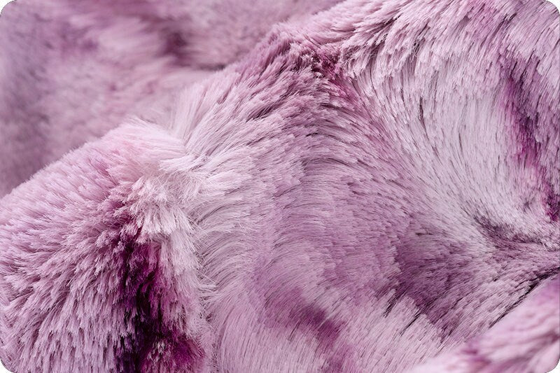 VANILLA BERRY SORBET Minky - Shannon Luxe Cuddle Minky Purple White Sorbet - Vanilla Berry Sorbet Luxe Minky Purple White Luxe Cuddle Fabric