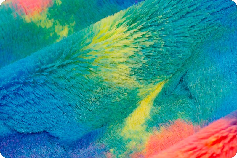 SHERBET NEON Sorbet MINKY - Shannon Luxe Cuddle Minky Rainbow Sherbet Sorbet - Sherbet Neon Minky Sorbet Tie-Dye Rainbow Minky Shannon Luxe
