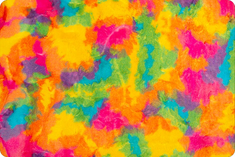 SHERBET VIBRANT Sorbet MINKY - Shannon Luxe Cuddle Minky Rainbow Sherbet Sorbet - Sherbet Minky Sorbet - Tie-Dye Rainbow Minky Shannon Luxe
