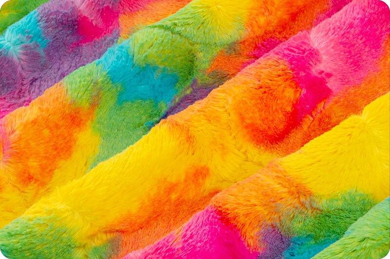 SHERBET VIBRANT Sorbet MINKY - Shannon Luxe Cuddle Minky Rainbow Sherbet Sorbet - Sherbet Minky Sorbet - Tie-Dye Rainbow Minky Shannon Luxe
