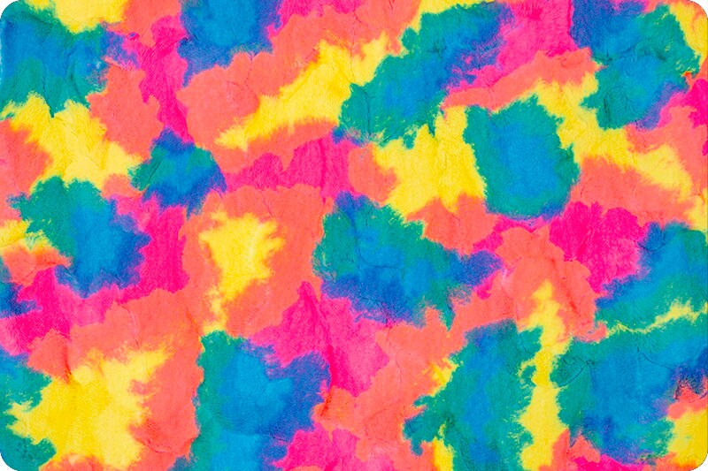 SHERBET NEON Sorbet MINKY - Shannon Luxe Cuddle Minky Rainbow Sherbet Sorbet - Sherbet Neon Minky Sorbet Tie-Dye Rainbow Minky Shannon Luxe