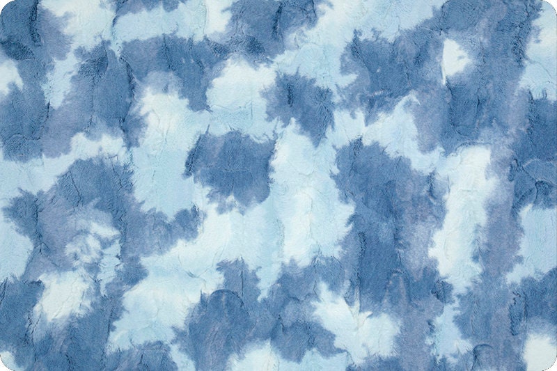 SHERBET BIT o BLUE Minky Sorbet - Shannon Luxe Cuddle Minky Blue Sherbet Sorbet - Sherbet Minky Blue Sorbet - Tie-Dye Blue Minky Shannon