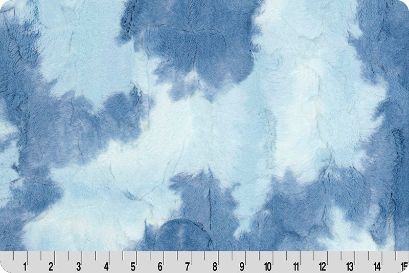 SHERBET BIT o BLUE Minky Sorbet - Shannon Luxe Cuddle Minky Blue Sherbet Sorbet - Sherbet Minky Blue Sorbet - Tie-Dye Blue Minky Shannon