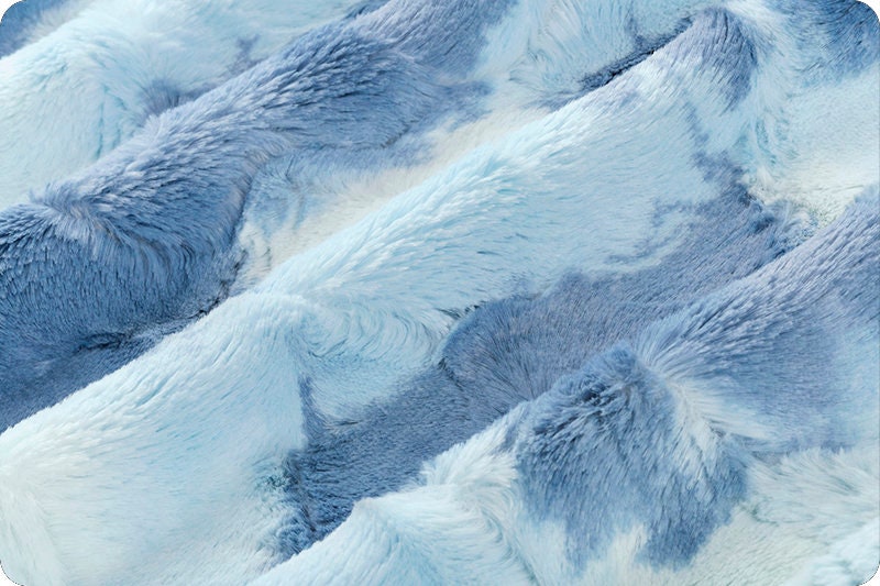 SHERBET BIT o BLUE Minky Sorbet - Shannon Luxe Cuddle Minky Blue Sherbet Sorbet - Sherbet Minky Blue Sorbet - Tie-Dye Blue Minky Shannon