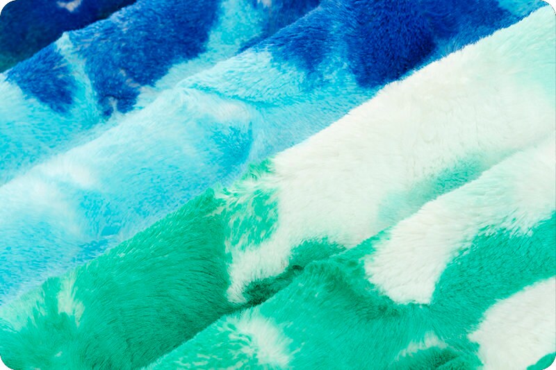 SPLASH SEA TURTLE Minky Sorbet - Shannon Luxe Cuddle Minky Blue Green SPlash - Splash Minky Sorbet Sea Turtle - Tie-Dye Minky Shannon
