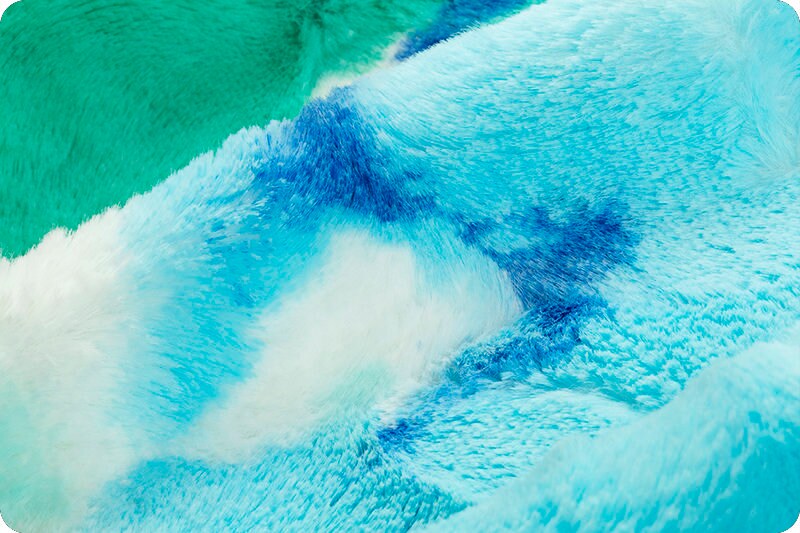 SPLASH SEA TURTLE Minky Sorbet - Shannon Luxe Cuddle Minky Blue Green SPlash - Splash Minky Sorbet Sea Turtle - Tie-Dye Minky Shannon