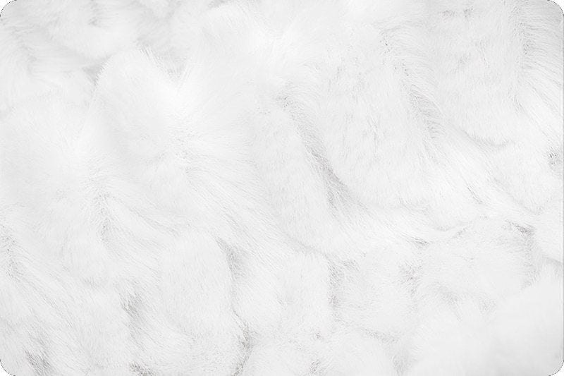 SNOW FLORENCE MINKY - Shannon Luxe Cuddle Minky Snow Florence -Florence Snow White Minky Cuddle Luxe Florence White Minky Fabric
