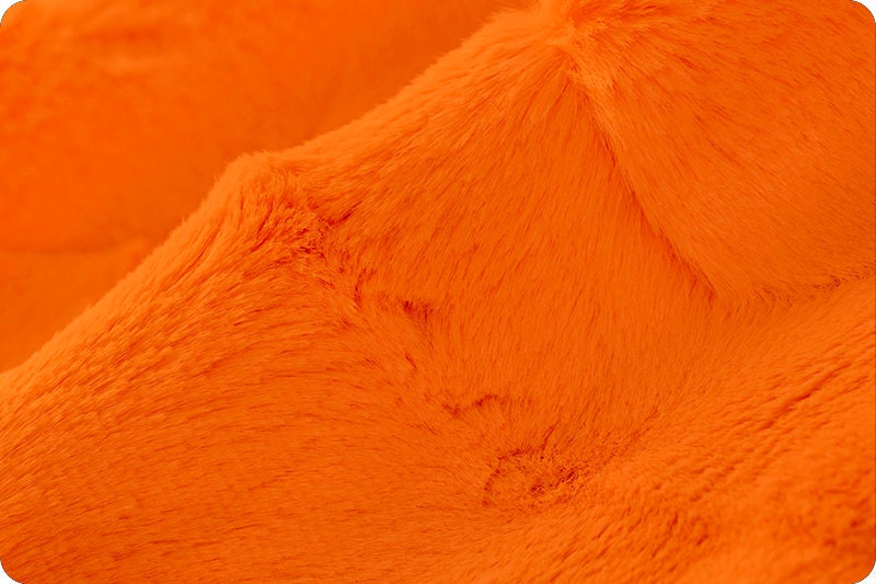 TANGERINE HIDE Luxe MINKY Fabric - Shannon Luxe Cuddle Minky Tangerine Hide - Orange Shannon Luxe Cuddle Minky - Tangerine Hide Luxe Minky
