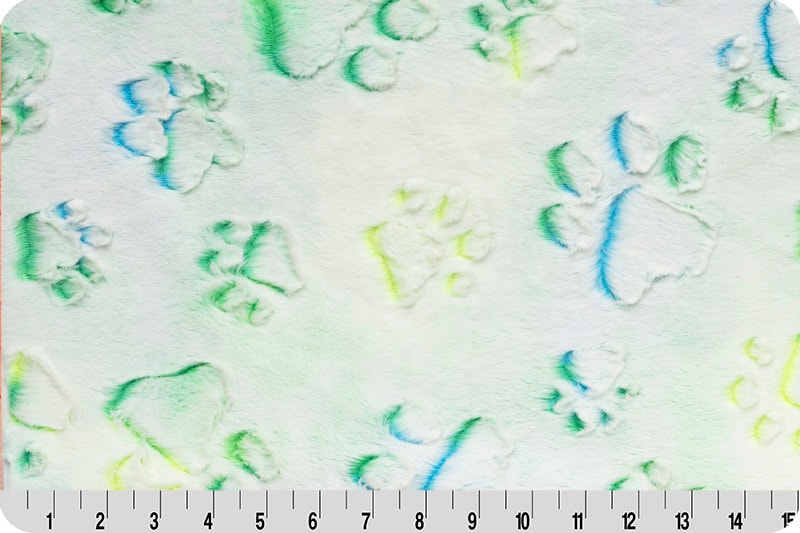 Luxe PRISM PAWS PARAKEET - Parakeet Prism Paws Shannon Luxe Cuddle Minky Parakeet Paws - Shannon Luxe Cuddle Embossed Paws Prism
