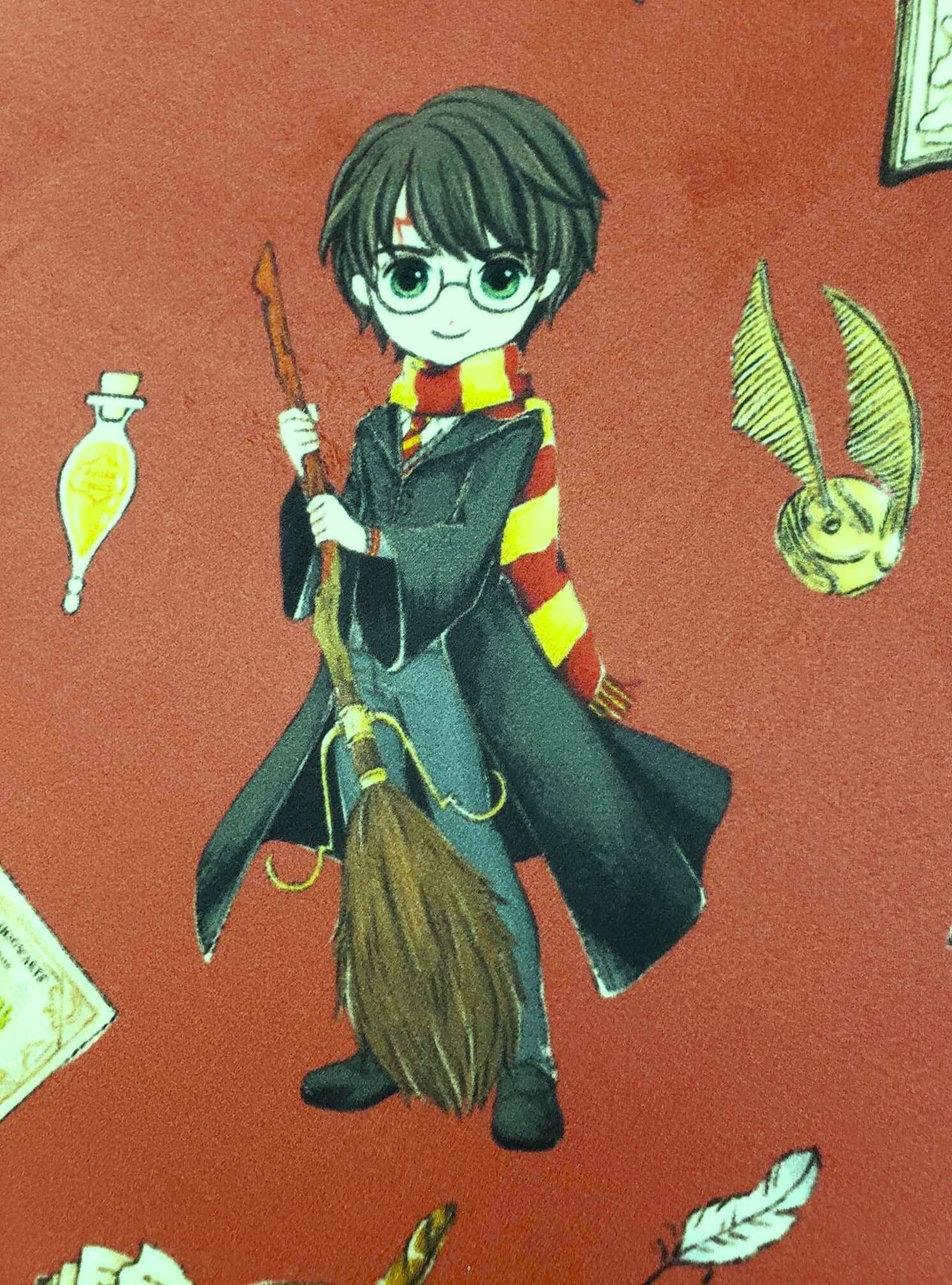 HARRY POTTER MINKY - Licensed Minky Harry Potter Minky Wizard Minky Print Hogwarts Minky - Harry Potter Minky Fabric