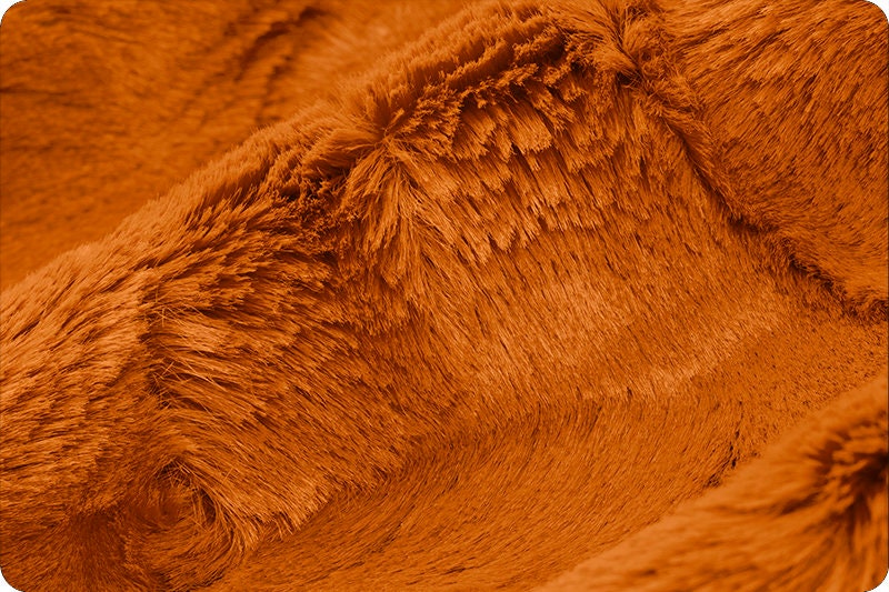 Ginger Hide Luxe  Minky Fabric - Shannon Luxe Cuddle Minky Ginger Hide - Brown Shannon Luxe Cuddle Minky - Ginger Hide Luxe Cuddle Minky
