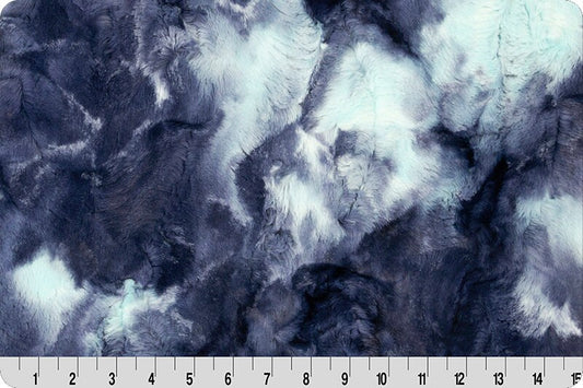 POLAR ICE SORBET Minky - Shannon Luxe Cuddle Minky Polar Ice Sorbet Minky Aqua Blue - Tie-Dye Minky Shannon Polar Ice Sorbet Minky Fabric