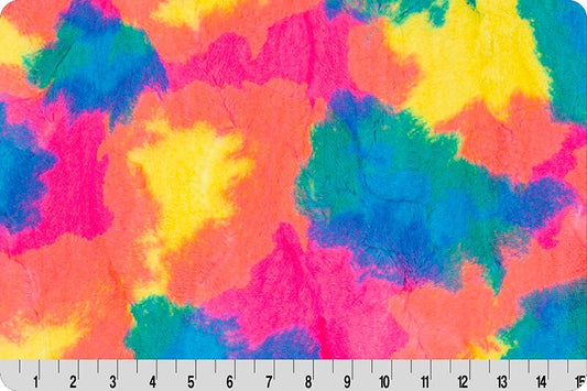 SHERBET NEON Sorbet MINKY - Shannon Luxe Cuddle Minky Rainbow Sherbet Sorbet - Sherbet Neon Minky Sorbet Tie-Dye Rainbow Minky Shannon Luxe