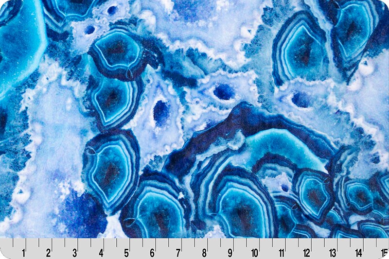 CRYSTAL MINKY TEAL - Digital Crystal Minky Print - Teal Crystal Cuddle Minky - Shannon Crystal Teal - Crystal Cuddle - Teal Crystal Print